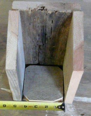 Inside bottom, a on dimensions list.