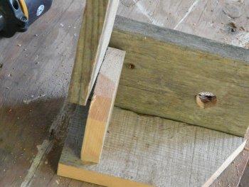 the hinged side of incomplete bird house open, this is why bottom, is not bottom