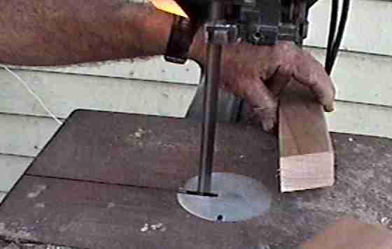 cut the boards at an angle with a band saw, radial arm saw or just a regular hand saw.
