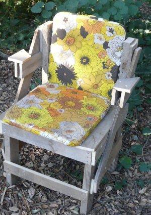 The finished chair with cushion.