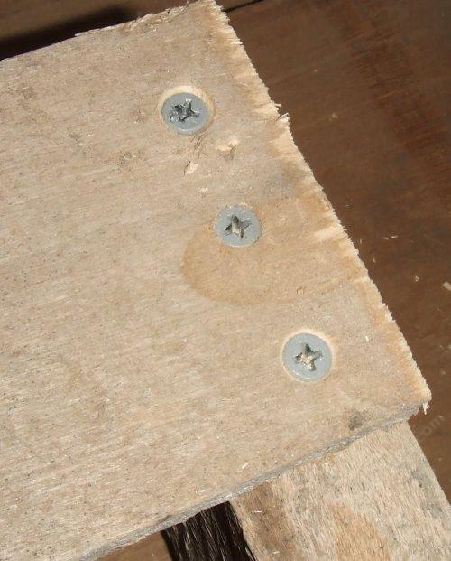 If you put the screws too deep, or do not counter sink the holes, the wood will split.