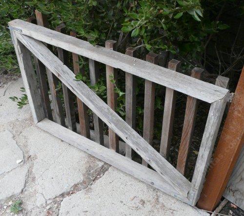This is a formal style gate made with scraps.