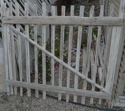 Even light garden fences are built the same way.The nails on this are bent over.