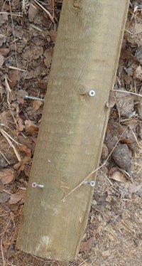 This fence post was screwed.