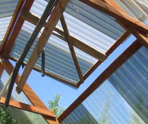 The polycarbonate vent from the inside, you make frame, add vent and polycarbonate
