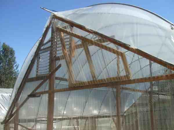 Poly greenhouses are a little trickier, you have to frame the vents