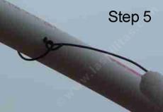 wire through hole of hoop tie to runners - grid24_6