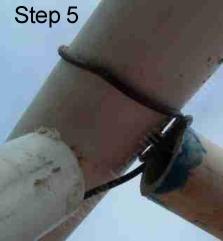 Wire ties going through a center hoop - grid24_6