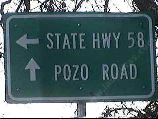 go straight on Pozo road