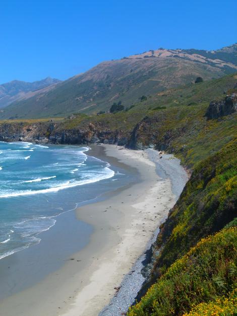 A Coastal beach along the Big Sur Coast. - grid24_12