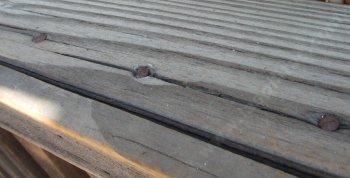 deck rails nailed into place, use finish nails or brads - grid24_12