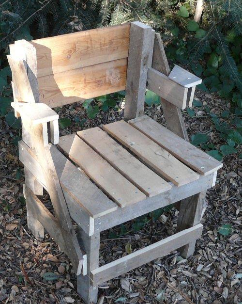 Garden furniture, how to build a patio chair from pallets.